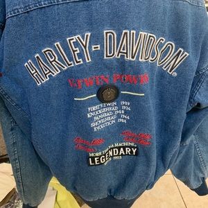 Harley Davidson denim bomber